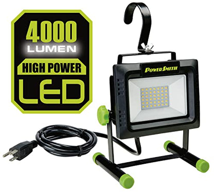 PowerSmith LED Work Light 4000 Lumens with All Metal Stand PWLS040H - size: 4,000 Lumen