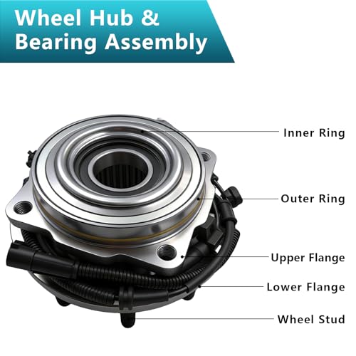 515183 Front Wheel Bearing Hub Assembly for Ford F-250 F-350 Super Duty 2017 2018 2019 2020 2021 2022 4WD - size: 515183