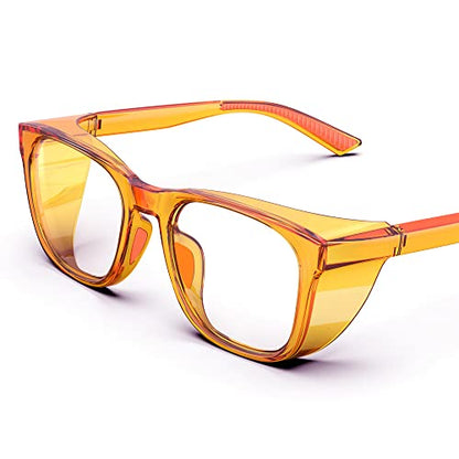 Safety Glasses Anti-Fog Goggles Protective Eyewear Anti Blue Light Protection Glasses For Women And Men - color: Orange