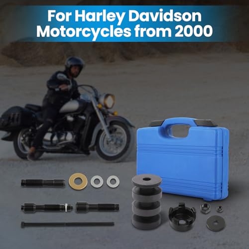 maXpeedingrods Wheel Bearing Removal Installer Tool for Harley Davidson 2000+, VT102 Motorcycle Wheel Bearing Puller Tool Kit for 0.75" 1" 25mm Bearings,18 Pcs