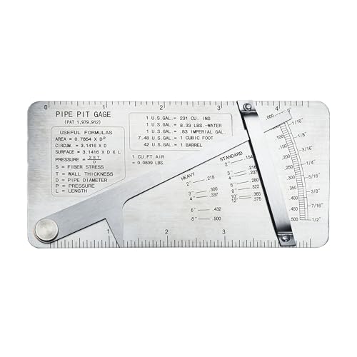 HFS(R) Pipe Pit Welding Gauge Gage Test Ulnar Welder Inspection 0 to 1/2" in 1/64" & .020 Increments - size: Pipe Pit