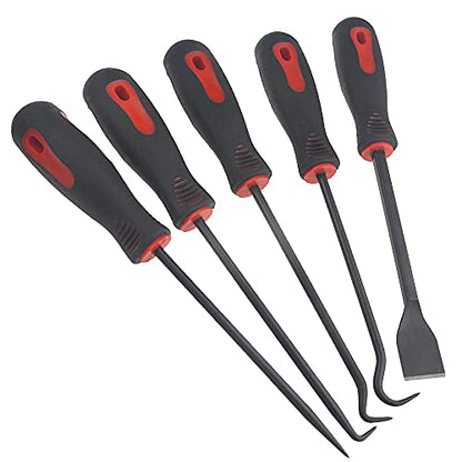 9 PCS Pick and Hook Set with Scraper for Automotive and Electronic Tool, Yellow or Red, Random Color