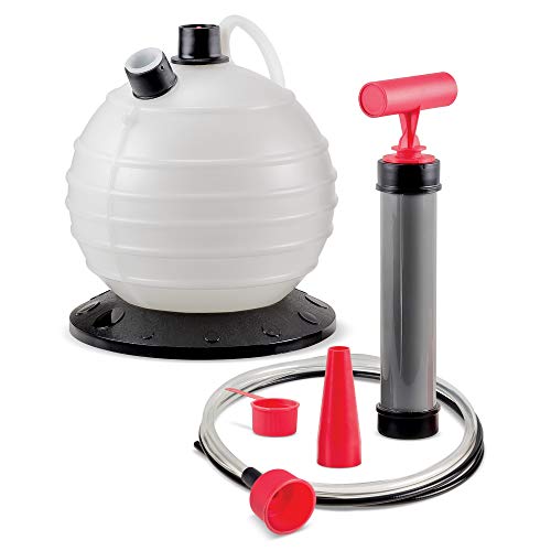 Powerbuilt Oil and Fluid Extractor 6.3 Quart (6 Liter), Manual Liquid Pump Extract and Transfer, Automotive, Engine, Transmission, Radiator, 647570