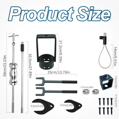 SHOOSHINE CV Axle Removal Tool, Steel CV Axle Puller, Universal Fit Automotive Puller Set (CV Axle Removal Tool with Axle Popper) - size: CV Axle Removal Tool with Axle Popper