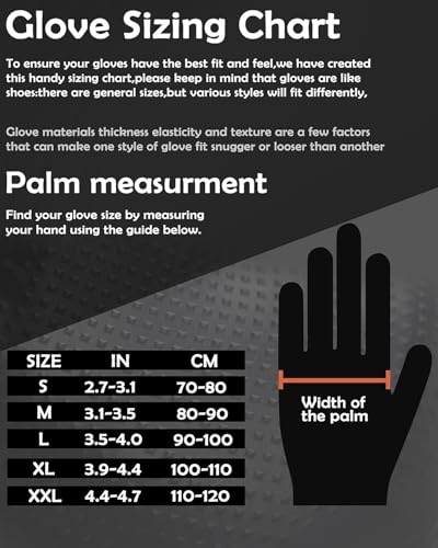 10 Mil Nitrile Gloves Disposable Heavy Duty Rubber Chemical Resistance Gloves for Mechanic - color: Black of 10, size: Large