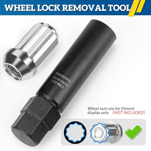 10 Spline Lug Nut Key,TA20-19/21 10 Spline Lug Nut Socket | TA20 10-Spline Lug Nut Tool Key Compatible with Bimecc10 Spline Lug Nuts,10 point Socket CR-MO - color: Ta20-19/21