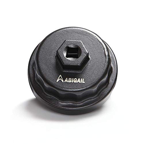 Heavy Duty Oil Filter Wrench Compatible with Toyota,Lexus,RAV4,Camry,Tundra,Highlander,Sienna Oil Filter Cap Removal Socket Tool for 2.5-5.7L Engine with 64mm Cartridge Style Oil Filter Housing