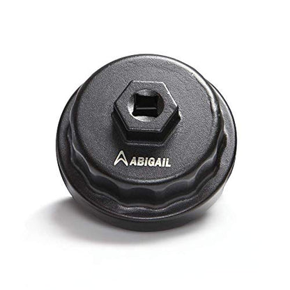 Heavy Duty Oil Filter Wrench Compatible with Toyota,Lexus,RAV4,Camry,Tundra,Highlander,Sienna Oil Filter Cap Removal Socket Tool for 2.5-5.7L Engine with 64mm Cartridge Style Oil Filter Housing