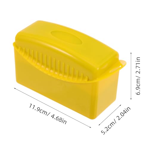 ORFOFE 2pcs Car Tire Shine Applicator Brushes with Lid, Automotive Tire Dressing Sponge Pads for Wheel Cleaning and Interior Dusting, Blue and Yellow Set for Car Detailing and Maintenance