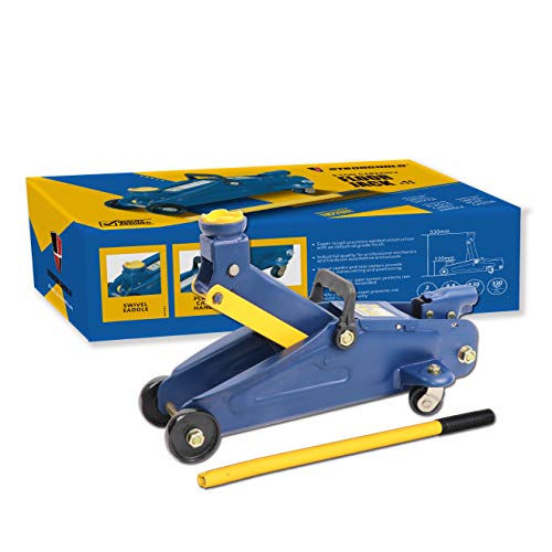 Stronghold 2-Ton Trolley Jack – Heavy-Duty Hydraulic Floor Jack with Safety Valve - 5-1/8" to 12-3/4" Lift Range - Steel Construction - Meets ASME/PASE Standards