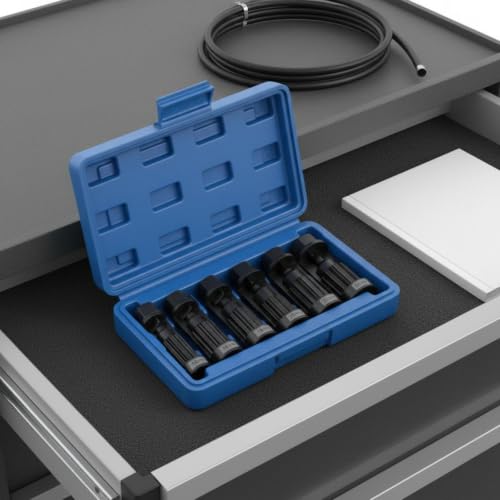 6 Pieces Strut Nut Removal Tool Heat-Treated Shock Absorber Nut Socket Wear-Resistant Set Resistant Strut Installation Removal Kit