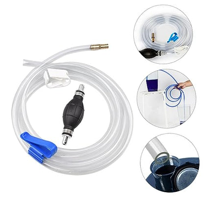 Cabilock 2sets Manual Hose for Fish Tank and Automotive Oil Transfer Flexible Water Siphon Pump Kit Multi-purpose Water Extraction Tool for Home and Car Use