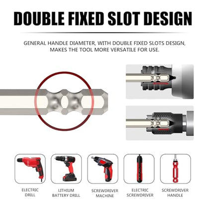 1 Set High Magnetic Screwdriver Drill Bit Set,K5 Impact Resistant Non Slip Bit,Anti-Slip Magnetic Screwdriver Bit Set,25 50 65 70 90 150mm - color: 1Set-6pcs