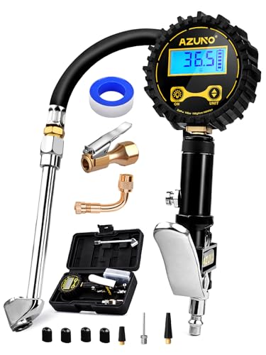 Digital Tire Inflator with Pressure Gauge, 200 PSI, Heavy Duty Air Compressor Accessories, Comes with a Portable Carrying Box - size: 200PSI with case