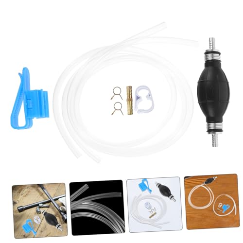 Homoyoyo Manual Hand Siphon Pump Fuel Transfer Hose Kit Lightweight PVC Plastic Gasoline Oil Transfer for Cars Accurate Regulation Durable Siphon Pump Gas Tank Use