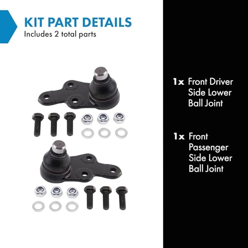 TRQ Front Lower Driver and Passenger Side Ball Joint Set Compatible with 2013-2019 Ford Escape - style: PSA35577