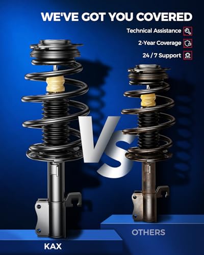 KAX Rear Struts for Accord 2003 2004 2005 2006 2007, Rear Shock Absorber 2004 2005 2006 2007 2008 TL, Quick Complete Struts with Coil Spring Assembly Set of 2, Replace 171372 * 2 - style: 171372 171372