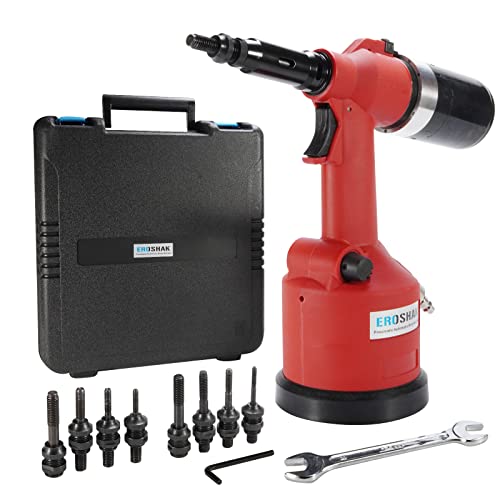 Industrial Hydraulic Pneumatic Riveter Automatic Air Rivet Nut Gun Tool Setting Kit Rivnut Riveting，with Metric & SAE Mandrels (8 Size) - color: Hydraulic Rivet Nut Tool