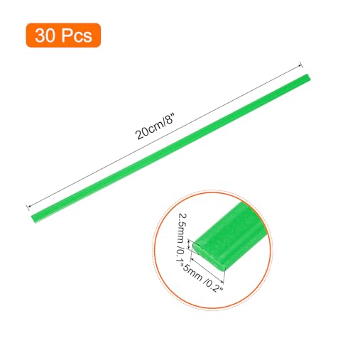 MECCANIXITY 30pcs 8 Inch Plastic Welding Rods PE Welding Strips Welder Rods for Plastic Welder, Car Bumper, Kayak Repair, Green - color: Green, size: 8 Inch