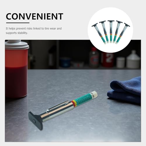 5pcs Tire Tread Depth Gauge Set 0-25mm Dual-Color Professional Car Wheel Tread Measurement Tool Portable Heavy Duty Vehicle Tire Gauge