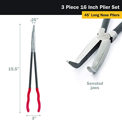 Titan 60787 3-Piece 16-Inch Long Nose Pliers Set - style: 3-Piece 16-Inch Set
