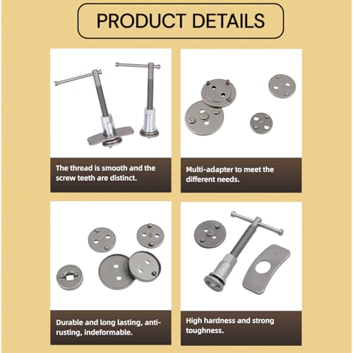 WEEK NINE 24pc Brake Caliper Compression Tool Set, Heavy Duty Brake Piston Compressor and Wind Back Tool Kit for Brake Pad Replacement, Universal Disc Brake Caliper Tool Set (Red Case) - color: Red