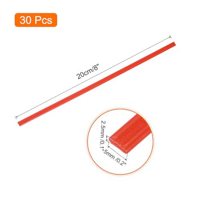 MECCANIXITY 30pcs 8 Inch Plastic Welding Rods PE Welding Strips Welder Rods for Plastic Welder, Car Bumper, Kayak Repair, Red - color: Red, size: 8 Inch