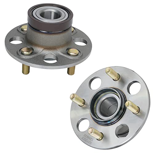 Detroit Axle - Rear 2pc Wheel Bearing Hubs for 07-13 Honda Fit, 10-14 Insight, 2 Wheel Bearing & Hubs Assembly 2011 2012 2013 Replacement Bearing Hubs - style: 512323DA x2/Pair
