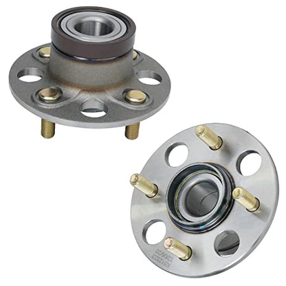 Detroit Axle - Rear 2pc Wheel Bearing Hubs for 07-13 Honda Fit, 10-14 Insight, 2 Wheel Bearing & Hubs Assembly 2011 2012 2013 Replacement Bearing Hubs - style: 512323DA x2/Pair