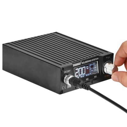 T12 Soldering Station 74W Quick Heating LCD Digital Display Electric Welding Iron Temperature Adjustable With Tip