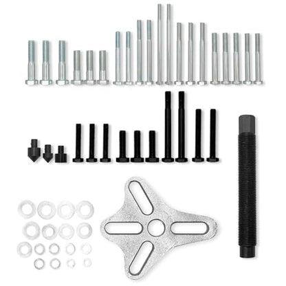 Harmonic Balancer Puller 46pcs Steering Wheel Puller Flywheel Remover Crankshaft Pulley Removal Steering Wheel Pulling Set