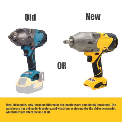 1100 ft-lbs(1500Nm) maximum torque, 20V 1/2 inch cordless impact wrench-brushless, 4-speed adjustment, automatic start and stop.(Host only/Without battery). - size: 1/2 1500Nm