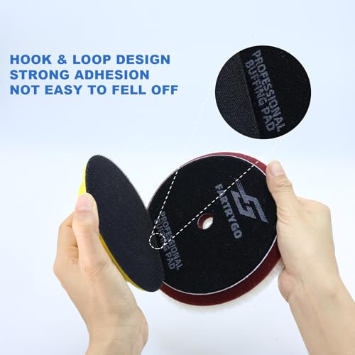 5-Inch 130mm Wool Buffing Pads (5-Pack) – Heavy-Duty Cutting, Deep Scratch Removal, Fast Paint Correction, Compatible with Rotary & Dual-Action Polishers