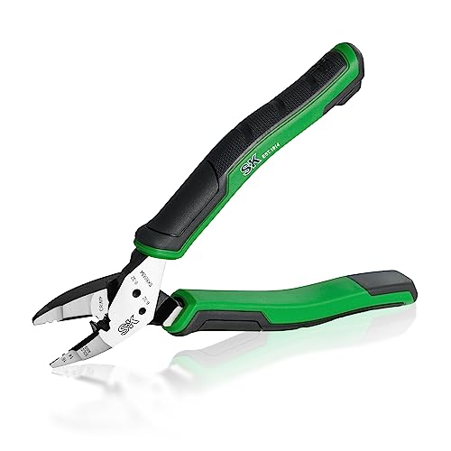 SK 7-Inch Multi-Use Diagonal Pliers, 5-IN-1, Premium CR-V Steel Construction, Ergonomic Anti-slip Handle for Comfortable Grip - style: Multi-Use Diagonal Pliers