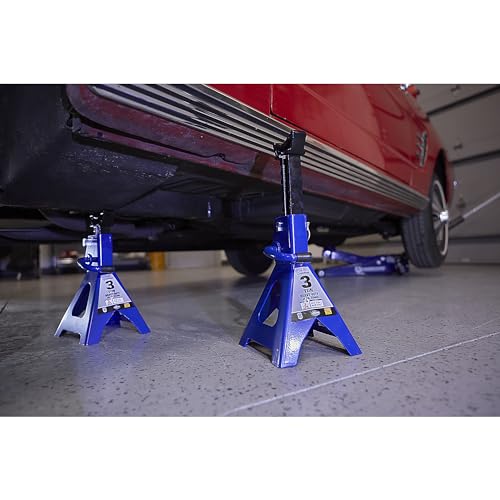 Strongway Double-Locking 3-Ton Jack Stands — 6,000-Lb. Capacity, 1 Pair, Model# NT43002A - style: 3 Ton