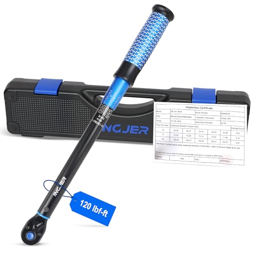 Drive Click Torque Wrench, 3/8" 10-120Ft.Lb, torque wrench for Car | Dual-Direction Adjustable 72 Tooth Click Torque Wrench for Bike, Motorcycle,Professionals & DIYers,Blue - size: 3/8inch 10-120Ft.Lb