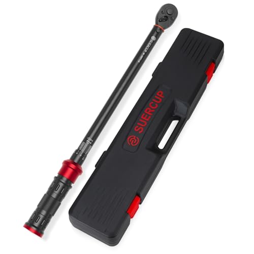 SUERCUP Torque Wrench 1/2-Inch Drive, 40-320Ft.Lb, for Motorcycle & Auto | 4.2-433.6Nm, 72-T Dual-Direction, ±3% Accuracy, Click Alert, for Car Lug Nuts, Engine, Suspension, Moto & Machinery Bolt - size: 1/2" 40-320FT.LB/54.2-433.6N.m