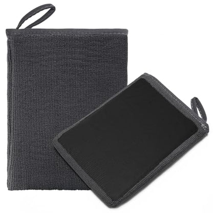 Windspeed 2Pack Clay Mitt, Microfiber Clay Bar Towel for Car Detailing, Medium Grade Bar Glove Auto Detailing (Grey) - color: Grey