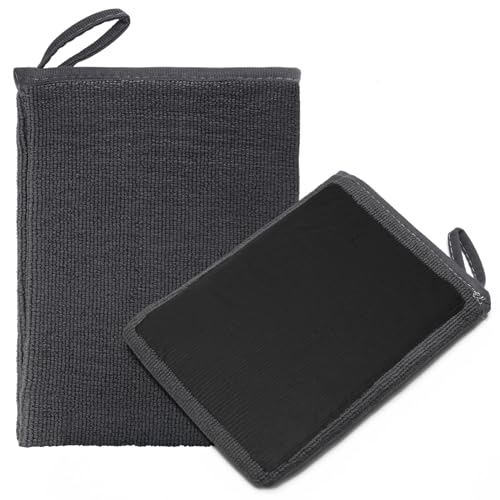Windspeed 2Pack Clay Mitt, Microfiber Clay Bar Towel for Car Detailing, Medium Grade Bar Glove Auto Detailing (Grey) - color: Grey
