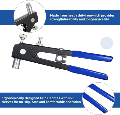 86Pcs Hand Rivet Tool Nut Setter Kit, Thread Blind Riveting Tools, Wrench Nut Sert, Riveter Threaded Insert Tool with Metric Rivet Nuts Assortment M3 M4 M5 M6 M8