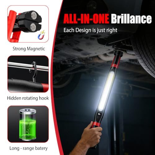 Magnetic Work Light, 2026 New Under Hood Work Home Light LED Portable Magnetic Light Bar, Underhood Worklight for Car, Repairing, Garage (2pcs) - style: 2pcs