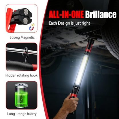 Magnetic Work Light, 2026 New Under Hood Work Home Light LED Portable Magnetic Light Bar, Underhood Worklight for Car, Repairing, Garage (1pcs) - style: 1pcs