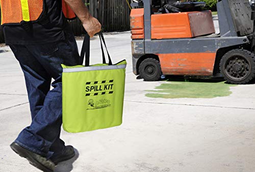 AABACO Quick Response II Spill Kit Includes Yellow Duffle, 10 Universal Sorbent Pads, 2 Universal Sorbent Socks 3"x4', 1 Disposal Bag, Nitrile Gloves - size: 1 Count (Pack of 2)