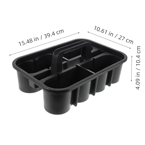 Plastic Storage Tray Organizer with Handle Compartmentalized Bin for Car Cleaning Tools Art Supplies Makeup and Bathroom Essentials Versatile and Stylish Storage
