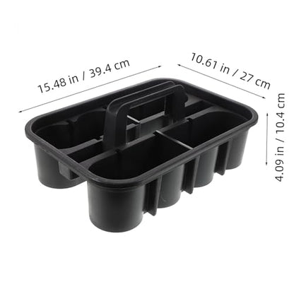 Plastic Storage Tray Organizer with Handle Compartmentalized Bin for Car Cleaning Tools Art Supplies Makeup and Bathroom Essentials Versatile and Stylish Storage