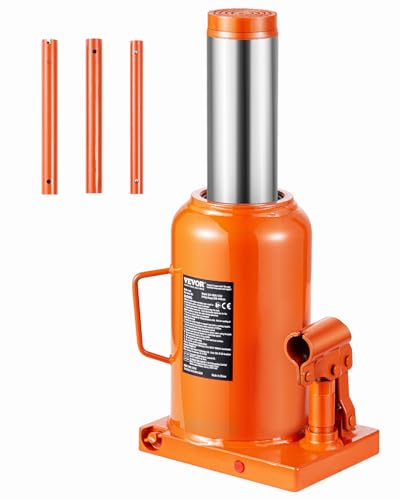 VEVOR Hydraulic Bottle Jack, 50 Ton/110231 lbs Welded Bottle Jack with 11''-17.32'' Lifting Range & 3-Section Long Handle, for Car, Pickup, Truck, RV, Auto Repair, Industrial Engineering - size: 50T