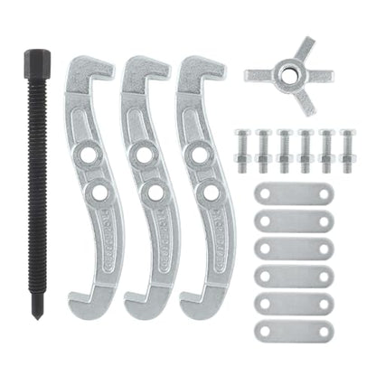 ChgImposs 8 Inch 3-Jaw Gear Puller, 2 Jaw 3 Jaw Puller for Pulley Gears Bearings and Flywheels, Heavy Duty Pulley Puller with Reversible Jaws, High Carbon Steel Removal Tool Bearing Puller Tool - size: 8 Inch