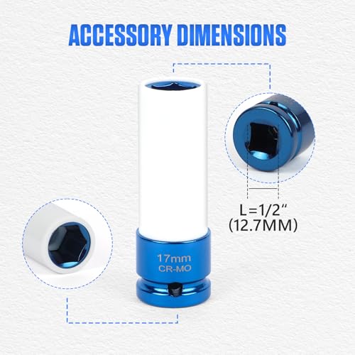 BELEY Wheel Lock Lug Nuts Set, Automotive Anti-Theft Wheel Screws Removal Key Socket Kit for BMW (21pcs for BMW)