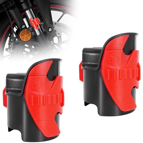 RUTU Motorcycle Fork Seal Cleaner Tool Kit 45mm-55mm Universal Shock Absorber Cleaning Tool for Dirt Bike Motorcycle Maintenance Durable ABS Design 2-Pack Red - color: RED