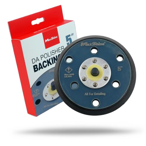 Maxshine 5" Universal Hook & Loop Dual Action Backing Plate – Fits DA Polishers with 5/16" Thread – Supports Up to 12,000 OPM – Compatible with M8S V2 & High-Speed DA Polishers - size: 5“